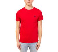 Timberland T-shirt uomo Oyster River Tfo Chest Logo manica corta slim Grigio melange medio