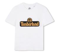 Timberland T60212 Maglietta da ragazzo, Bianco/Nero, 4 anni