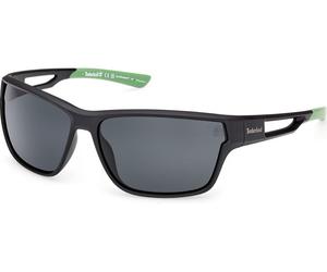 Timberland TB00001 02D Polarized, Polarizzato, Nero, Plastic, Uomini occhiali da sole 65