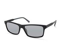 Timberland TBA9268 Occhiali da Sole Uomo, Occhiali da Sole Casual Leggeri, Forma Lente Rettangolare, Lenti Polarizzate Fumo, Nero Matte