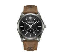 Timberland TDWGA0029703 Northbridge Men's Watch - 45mm Grey Stainless Steel Case, Brown Leather Strap, Black Dial, 5 ATM Water Resistance
