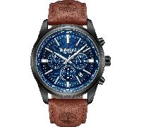 Timberland TDWGF0041204 Northbridge Chronograph - 45mm Black Steel Case, Blue Dial, Brown Leather Strap
