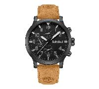 Timberland TDWGF0055701 Driscoll Chronograph - Black Dial, 46mm Steel Case, Brown Leather Strap