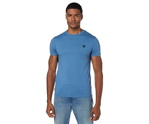 Timberland Tfo SS Left Chest Logo Jersey Crew Tee (Slim) Camicia, Blu del Capitano, XL Uomo