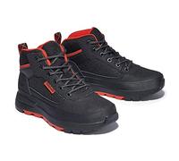 Timberland Unisex-Bambino Field Trekker Mid, Nero/rosso, 5.5 Big Kid