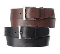 Timberland Uomo 35Mm Classico Cintura Jean Casual Vera Pelle Nero & Marrone