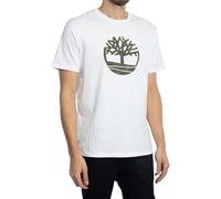 Timberland Uomo Maglietta con Logo Camo Tree, White/Green, 3XL
