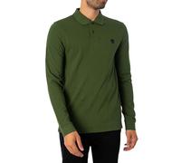 Timberland Uomo Polo a Maniche Lunghe Millers River Pique Slim, Verde, S