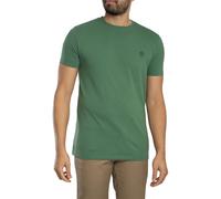 Timberland Uomo T-shirt con logo ricamato slim fit, verde