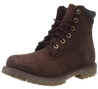 Timberland Waterville 6 inch Basic Waterproof, Stivali Stringati Donna, Burgundy Nubuck, 38 EU