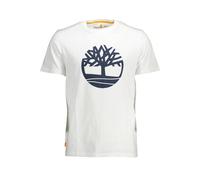 Timberland White Cotton Men T-Shirt - M