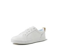 Timberland Women's Newport bay Leather Oxford Slip-on Trainers, White Full Grain, 42 EU