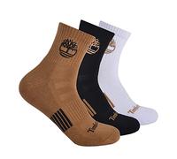 Timberland Yellow Boot Double Logo Half Cushioned Quarter Socks Quarto, calzino, Grano, M Uomo