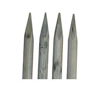 TIMBERMIK ø 5cm 4-Pack Paletti di Legno a Punta Lunghezza: 160 cm Recinzione Tondo Staccionata Pino Torniti Giardino Impregnato di verde oliva