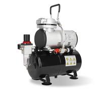 Timbertech Compressore per aerografo, ad alte prestazioni, monopistone, senza olio, mini compressore AS186 con serbatoio da 3 l, regolatore, trappola per umidità per hobby, decorazione torte,