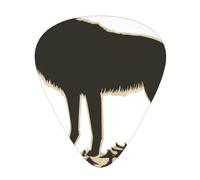 Timberwolf Silhouette - Set di 12 plettri per chitarra, sottili, medi e spessi, adatti per chitarra, basso, chitarra elettrica e ukulele