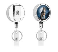 Timberwolves - Porta badge con bobina retrattile per infermiera, portachiavi in metallo resistente, con corda di nylon da 68,1 cm, divertente targhetta per nome, per insegnanti, infermiere, dottori