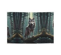 Timberwolves - Striscioni con motivi natalizi e fondali da appendere, decorano facilmente la scena della tua festa