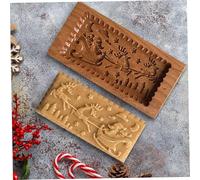 Timbrati di biscotti natalizi, a forma di renna Babbo Natale stampi per biscotti in legno Biscuit Embossing Stamps per la cottura di Natale, Pasqua, cucina del Ringraziamento fai da te, Nat