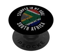 Timbrato nella mia anima bandiera del Sud Africa Orgoglio sudafricano PopSockets PopGrip Adesivo