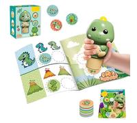 Timbratore Di Adesivi, Giocattoli Adesivi, 100 Adesivi Di Dinosauri, Regalo Per L'Asilo Del Libro Dei Cartoni Animati Per Bambini, Giocattolo Da Viaggio Per Bambini A Partire Da 3 4 5 6 Anni