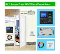 Timbratrice, Alimentatore della macchina del tempo di presenza dell'impronta digitale del di controllo accessi alla porta RFID con portachiavi con pulsante di uscita con serratura magnetica for cancel