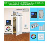 Timbratrice, Alimentatore della macchina del tempo di presenza dell'impronta digitale del di controllo accessi alla porta RFID con portachiavi con pulsante di uscita con serratura magnetica for cancel