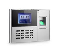 Timbratrice, Macchina for la presenza di password biometrica for impronte digitali Registratore for il check-in dei dipendenti Schermo LCD da 2,8 pollici Orologio for presenze DC 5V,Affrancatrice