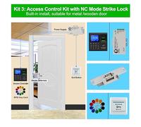 Timbratura in Macchina, Alimentatore della macchina del tempo di presenza dell'impronta digitale del di controllo accessi alla porta RFID con portachiavi con pulsante di uscita con serratura magnetica