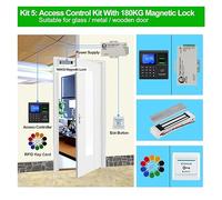 Timbratura in Macchina, Alimentatore della macchina del tempo di presenza dell'impronta digitale del di controllo accessi alla porta RFID con portachiavi con pulsante di uscita con serratura magnetica