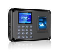 Timbratura in Macchina, Macchina biometrica for la presenza di password for impronte digitali multilingue con orologio for la gestione dei dipendenti con schermo LCD da 2,4 pollici Orologio Da Ufficio
