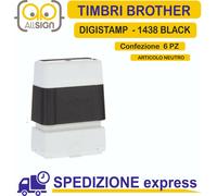 TIMBRI 14X38 MM BROTHER DIGISTAMP SC 2000 COLORE NERO PZ. 6 PRE INCHIOSTRATO