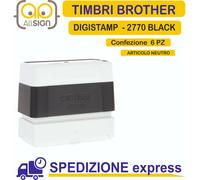 TIMBRI 27X70 MM BROTHER DIGISTAMP SC 2000 COLORE NERO PZ. 6 PRE INCHIOSTRATO