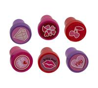 Timbri a forma di cuore e baci, set da 6 pezzi