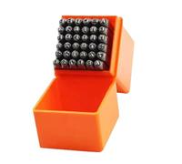 Timbri a forma di lettere con numeri, set di metallo resistente, 36 pezzi, set di fustelle da 3 mm con conservazione, punzonatura per artigianato, design di gioielli
