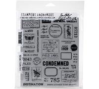 Timbri adesivi Tim Holtz, 17,8 x 20,5 cm, note di campo