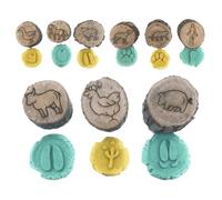 Timbri con tracce di animali - Blocco con impronta di legno, indicatore della fauna selvatica della foresta | e mestieri Scrapbooking Natura Apprendimento Identificazione Scuola materna Premi in