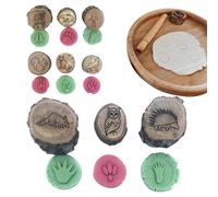 Timbri della pista animale, francobolli per animali | Traccia degli animali set di timbri per bambini - Attività di apprendimento in età prescolare in legno Forniture di scrapbook, impronte Stamper Fa