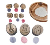 Timbri Di Orme Di Animali Giocattoli Educativi, Stampini Per Impronte | Set Di Stampini Per Bambini Giochi Divertenti Attività Didattiche Prescolari, Premi Scolastici,