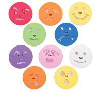 Timbri giganti READY 2 LEARN - Sentimenti - Set da 10 - Timbri in schiuma facili da tenere per bambini - Timbri per arti e mestieri per espositor