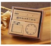Timbri in gomma per la creazione di biglietti, 5 x 2 x 2,3 cm, timbro in legno, con scritta in lingua inglese "Love", motivo artistico stampato, decorazione a mano, stile B