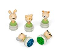 Bigjigs Toys Timbri in legno con animali 5 pezzi