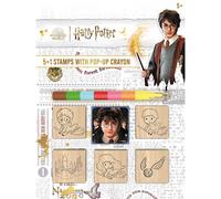 Timbri in legno e pastelli a cera Harry Potter
