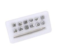 Timbri in metallo Punch Set 12 pezzi Craft Printing Intaglio Stampaggio Strumenti Pugno in pelle vegetale con 1 manico per artigianato in pelle