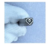 Timbri in Metallo Timbro per stampaggio in Metallo con Motivo a Forma di Cuore, Strumento per stampaggio Personalizzato da 3 mm/5 mm, utilizzato per Chiavi, Gioielli, Pelle(Love7,5mm)
