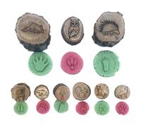 Timbri Per Bambini Piccoli | Giochi Animali Divertenti Per La Prima Infanzia - Timbri Impronte Animali in Legno Giocattoli Educativi Attività Prescolari per Regalini Feste Scrapbooking