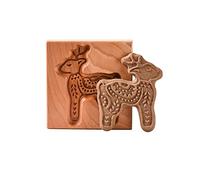Timbri per biscotti in legno, 3D Set di Stampi Biscotti, per biscotti, cioccolato, stampini in rilievo, decorazione per torte (D)