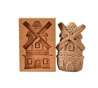 Timbri per biscotti in legno, 3D Set di Stampi Biscotti, per biscotti, cioccolato, stampini in rilievo, decorazione per torte (G)