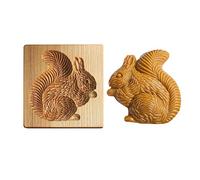 Timbri per biscotti in legno, 3D Set di Stampi Biscotti, per biscotti, cioccolato, stampini in rilievo, decorazione per torte (H)
