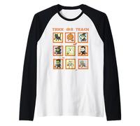 Timbri per Insegnante di Halloween con Costumi Carini Trucchi o insegnare ai Bambini Maglia con Maniche Raglan